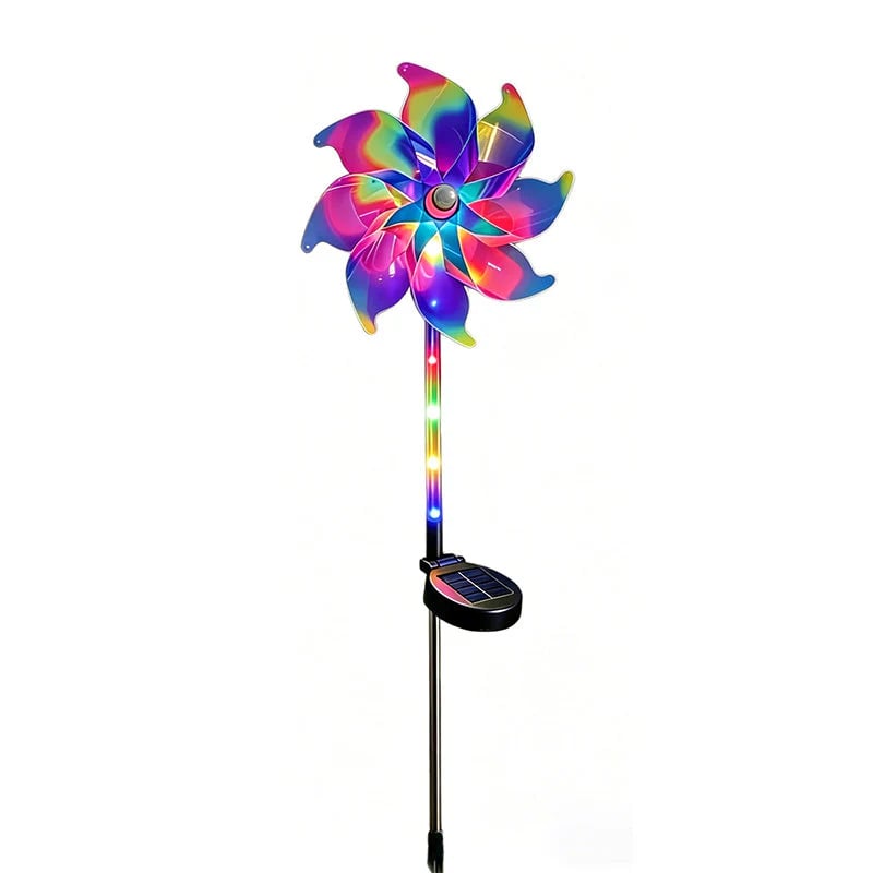 🔥Summer Sale 49% OFF✨ Solar Powered Rainbow Pinwheel Garden Light