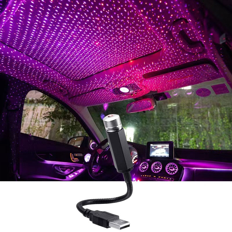 Vente Lampe de ciel étoilé Atmosphère Star Sky USB pour accessoires de  voiture intérieurs - Banggood Français Mobile
