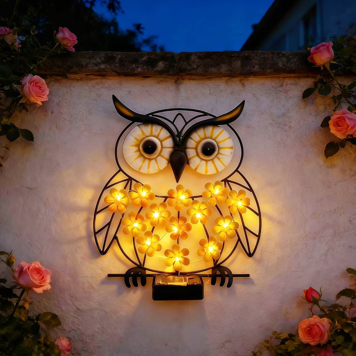 Solar Lights Outdoor Metal Butterfly Wall Decor