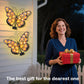 Solar Lights Outdoor Metal Butterfly Wall Decor