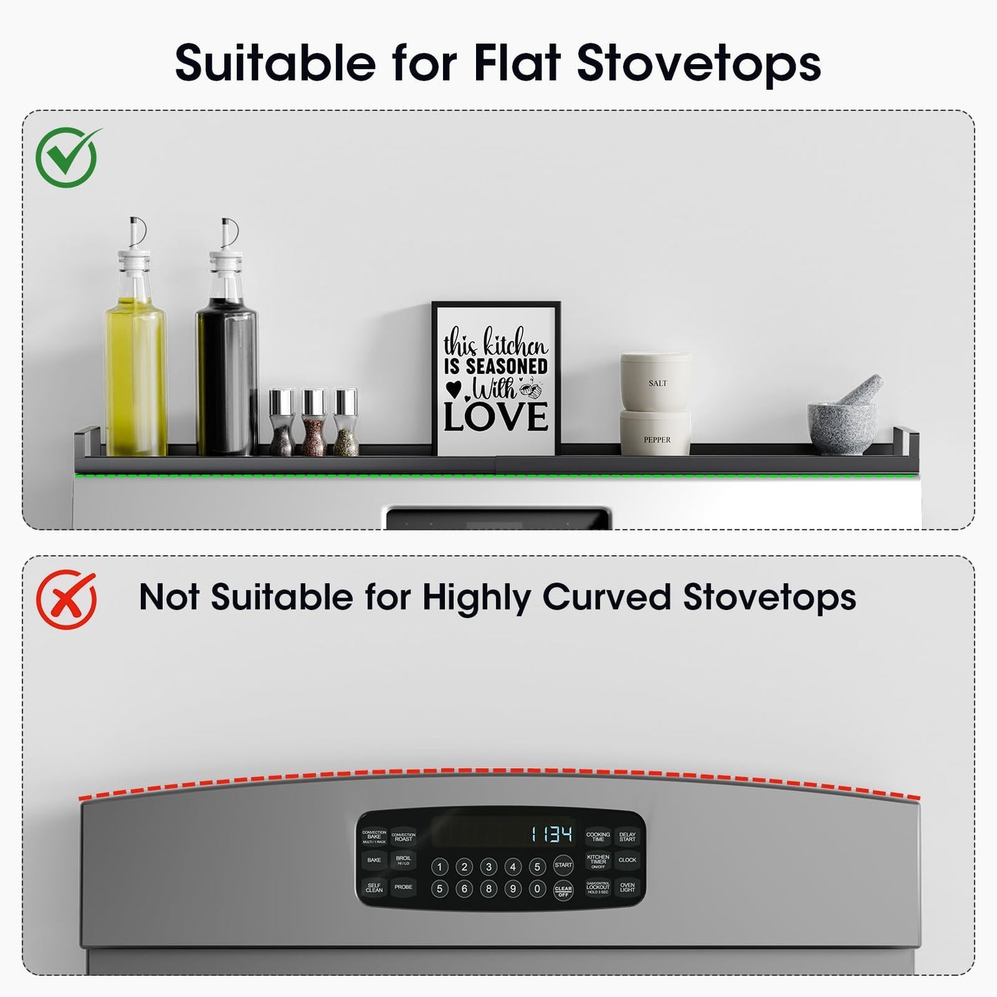 30" Adjustable Magnetic Stove Top Shelf