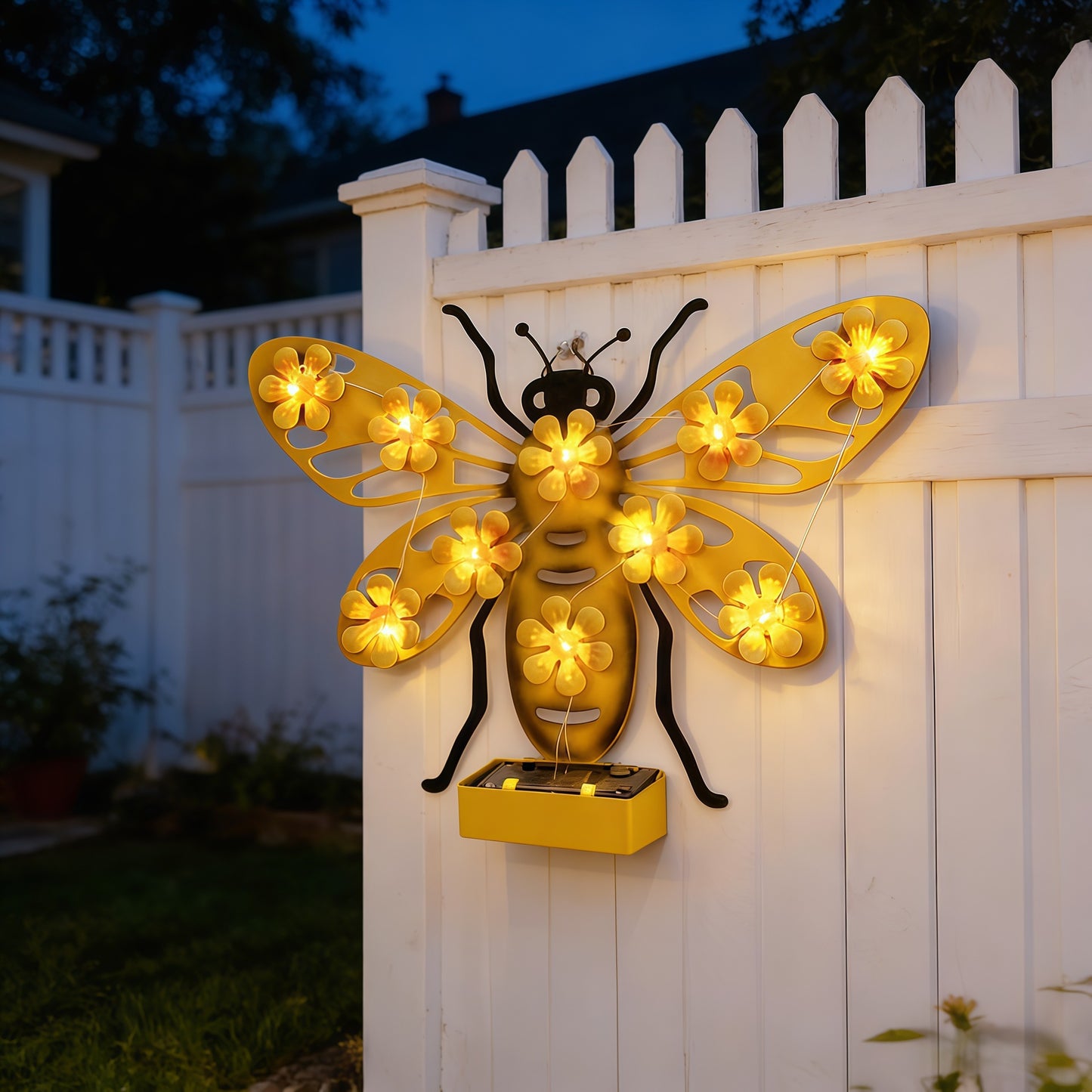 Solar Lights Outdoor Metal Butterfly Wall Decor