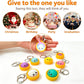 🥟Cute Dumpling Pressable Fidget Keychain-touch sensing light