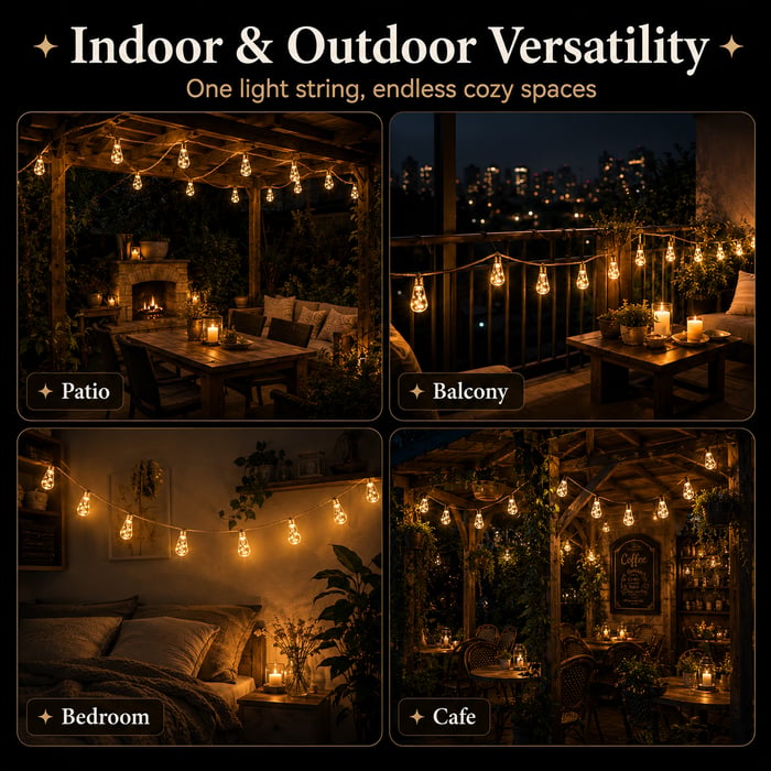 Solar Boho Rope Firefly Lights