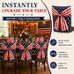 Independence Day Chair Covers with Patriotic Bow
