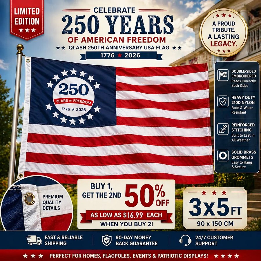 🔥250th Anniversary USA Flag Double Sided Embroidered 3x5ft