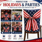 Independence Day Chair Covers with Patriotic Bow