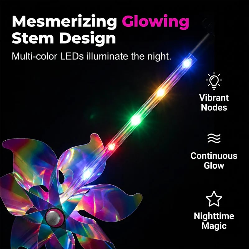 🔥Summer Sale 49% OFF✨ Solar Powered Rainbow Pinwheel Garden Light