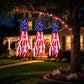 50 Inch Large American Flag Windsocks with Lights