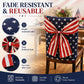 Independence Day Chair Covers with Patriotic Bow
