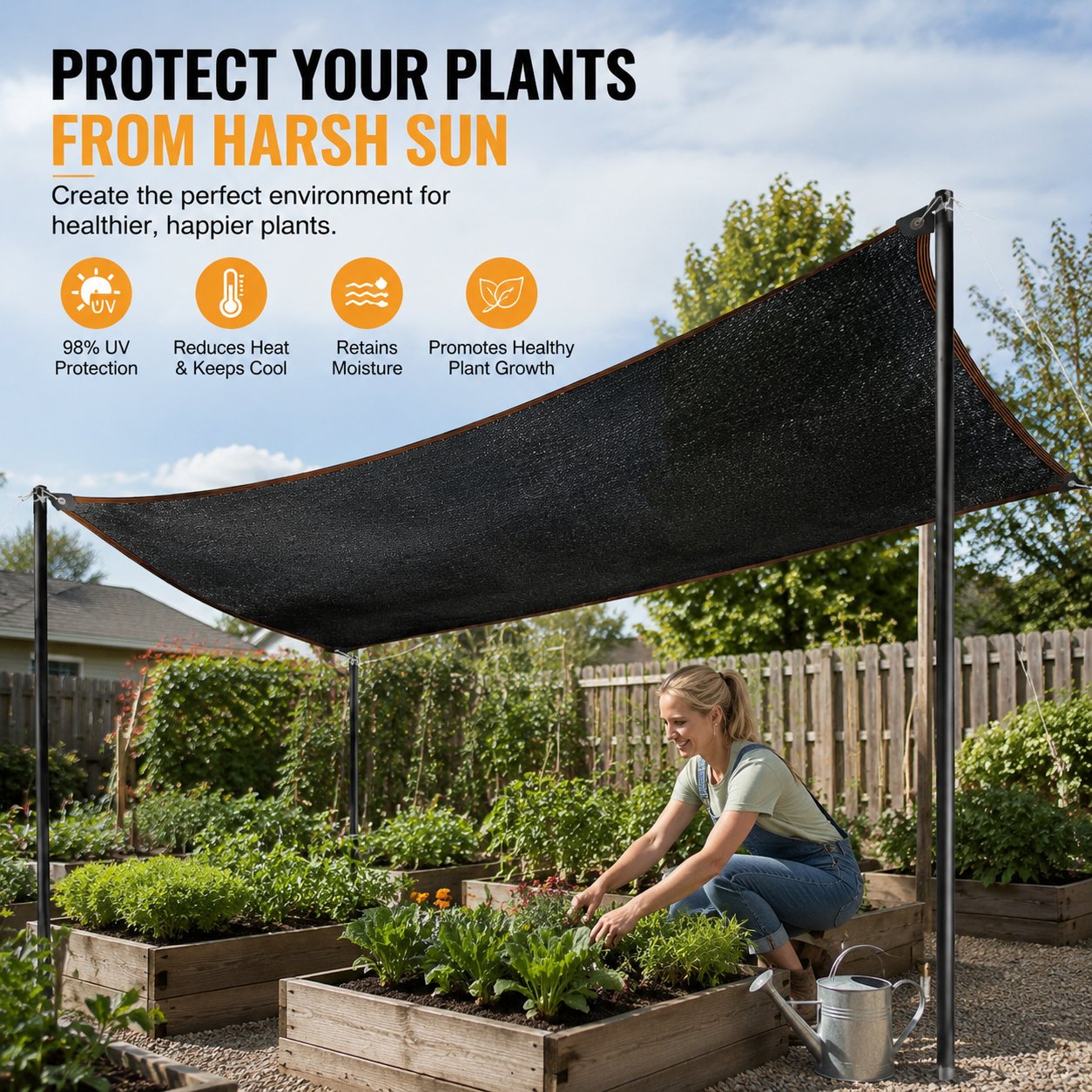 ☀️ 98% UV-Blocking Sunshade Net