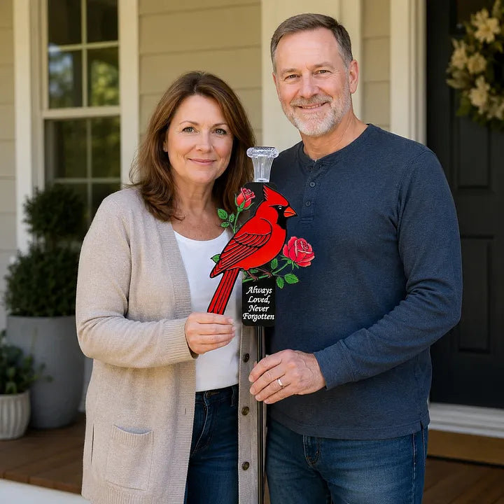 Cardinal Memorial Solar Garden Stake Light