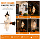 Lighted Hanging Ghost Witch Halloween Decoration