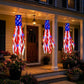50 Inch Large American Flag Windsocks with Lights