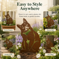 Rustic Metal Cat Garden Decor