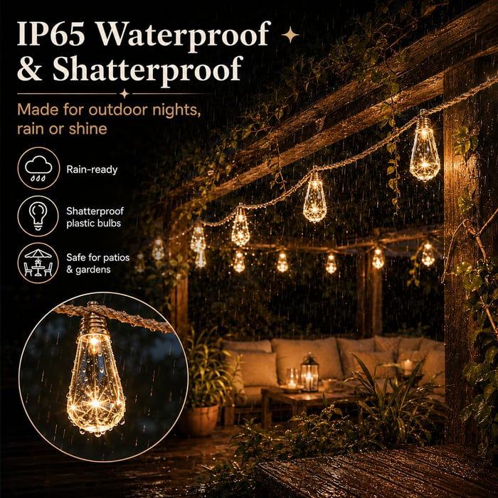 Solar Boho Rope Firefly Lights