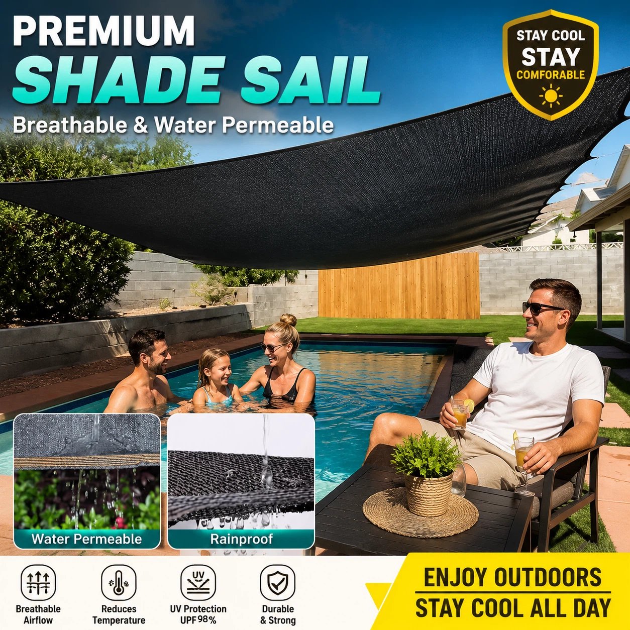 ☀️ 98% UV-Blocking Sunshade Net