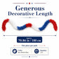 Patriotic Red, White & Blue Feather Garland