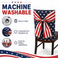 Independence Day Chair Covers with Patriotic Bow