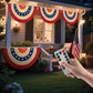 🔥3 x 6 Ft LED Patriotic Bunting Banner for America’s 250th
