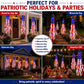 50 Inch Large American Flag Windsocks with Lights