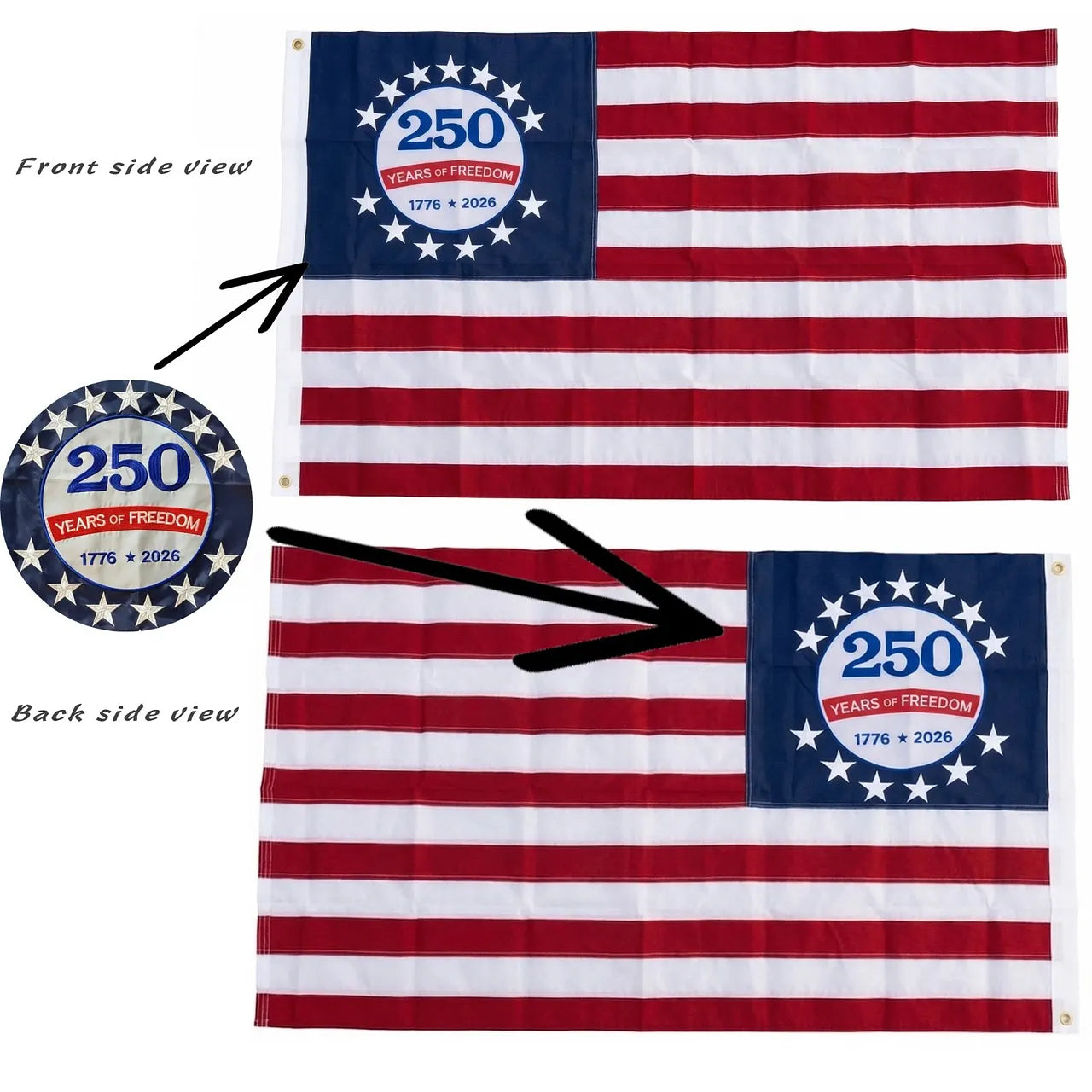 🔥250th Anniversary USA Flag Double Sided Embroidered 3x5ft