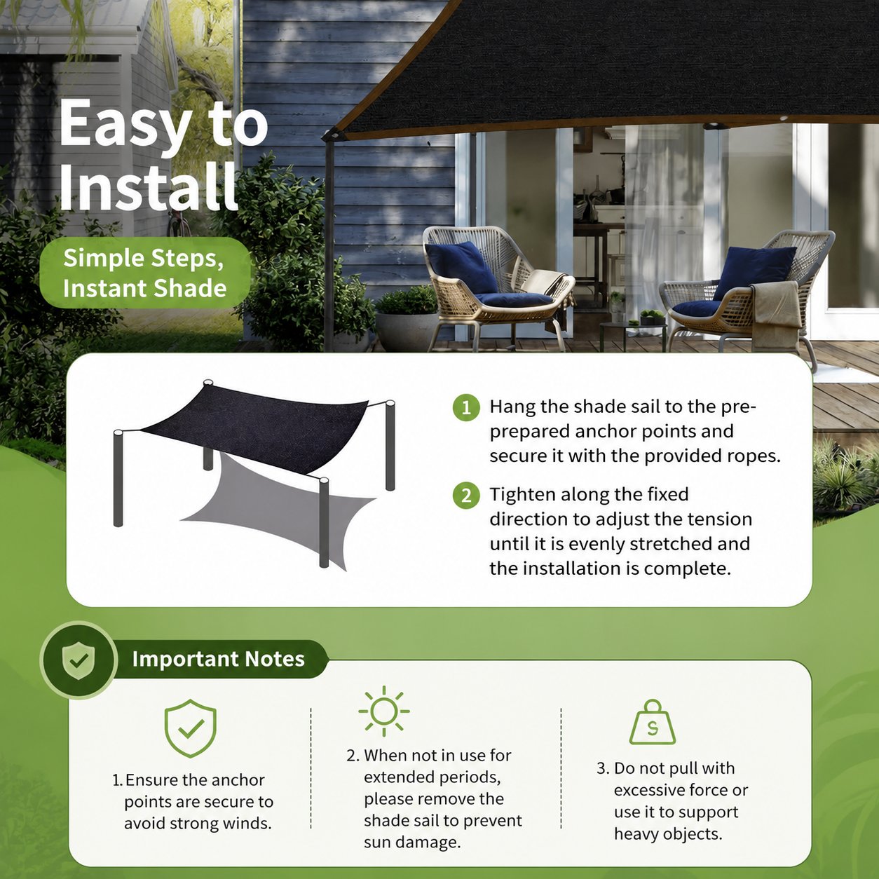 ☀️ 98% UV-Blocking Sunshade Net